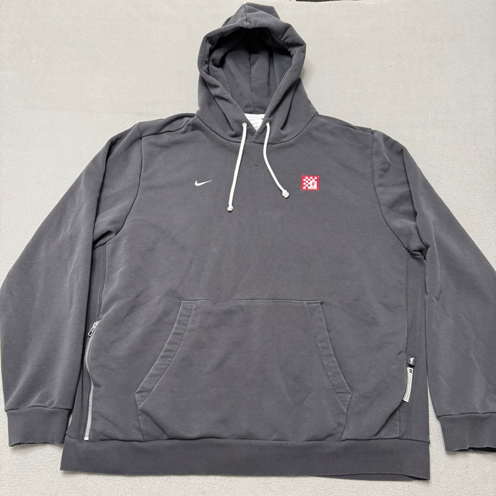 Nike Liverpool FC Hoodie Mens XXL Gray Standard Issue Third Kit Pullover Soccer